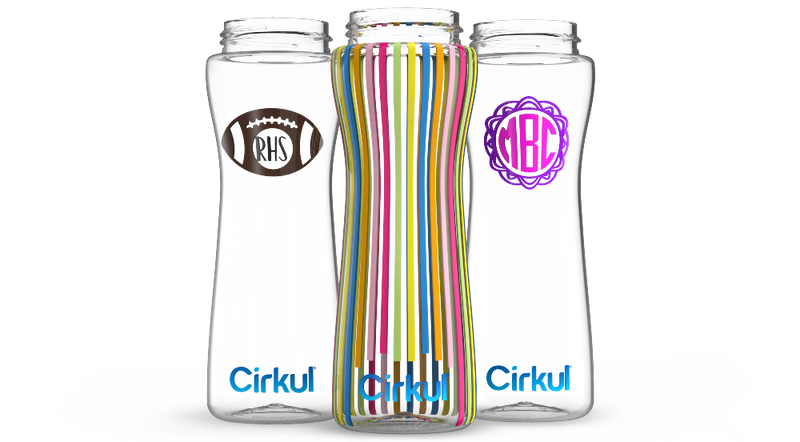 Custom 22oz. Plastic Bottle & Comfort Grip Lid vj36v p847q
