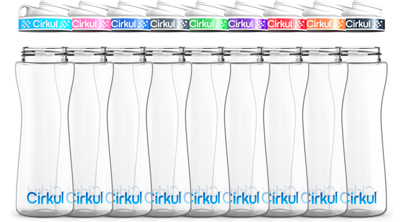 Custom 22oz. Plastic Bottle & Comfort Grip Lid vj36v p847q