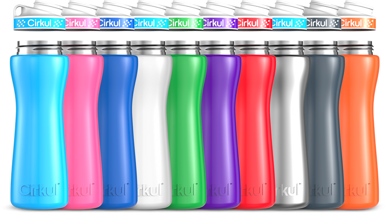 Custom 22oz. Stainless Steel Bottle & Comfort Grip Lid ertwg y8tbm